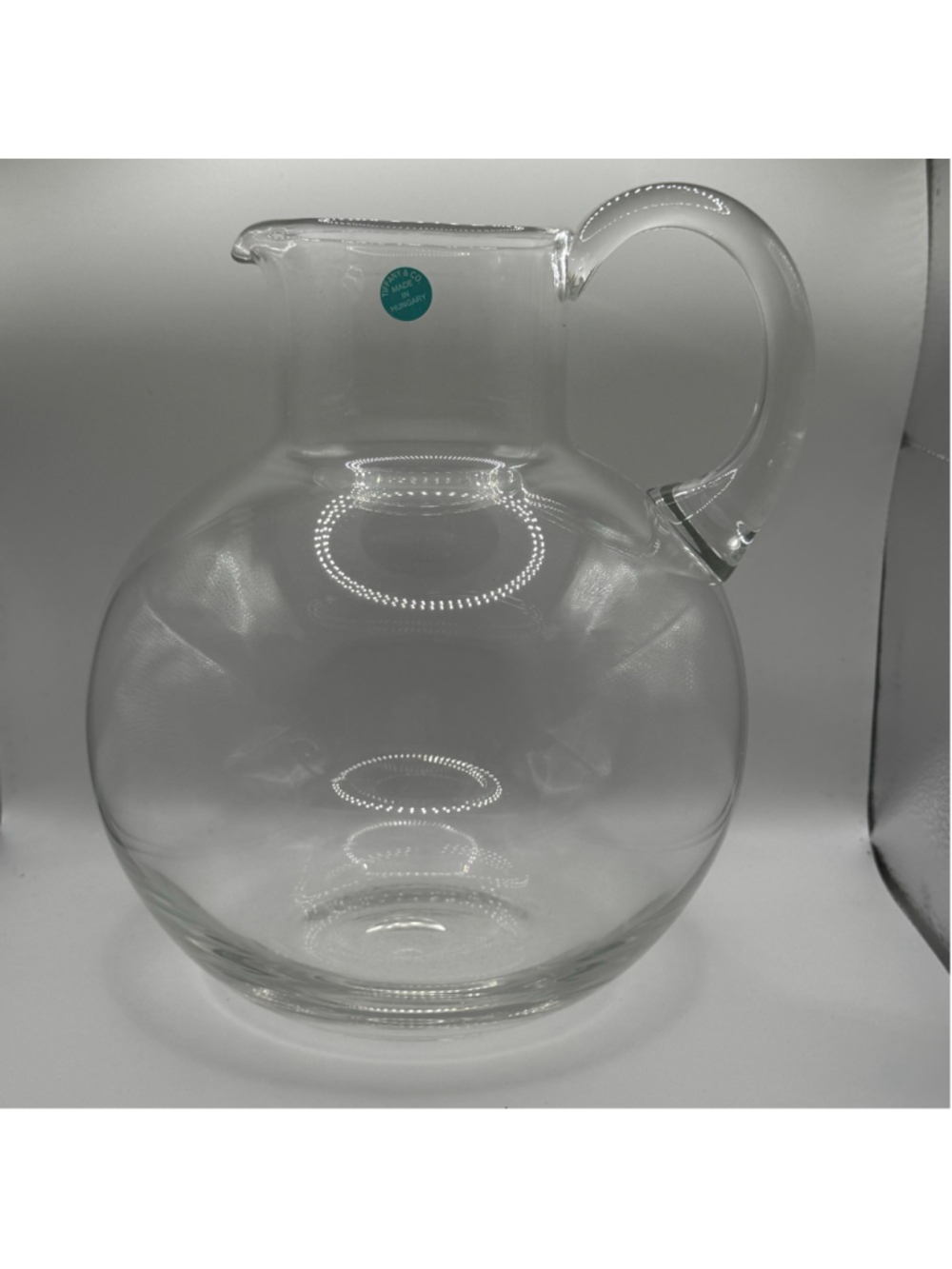 Tiffany & Co. Clear Blown Glass 96 oz Refresher set Pitcher